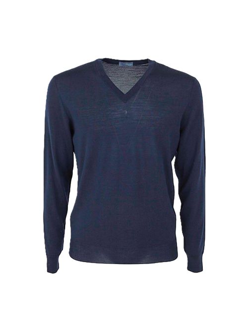 Pullover scollo a V Druhmor Navy Drumohr | D0D48100001780 BLU